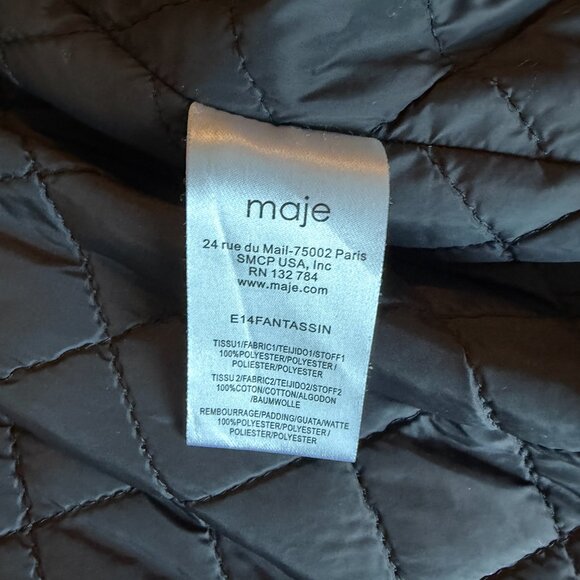 MAJE Military Style Khaki Green Jacket - Size S - Picture 4 of 10